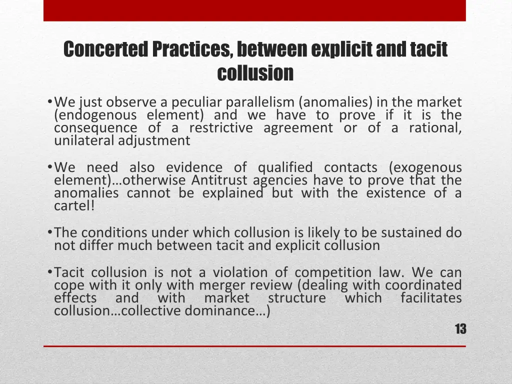 concerted practices betweenexplicitand tacit