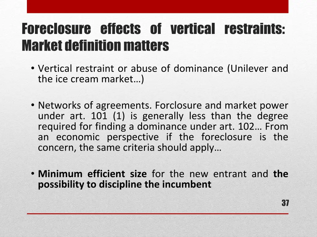 foreclosure effects of vertical restraints