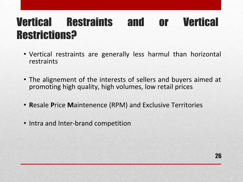 vertical restrictions