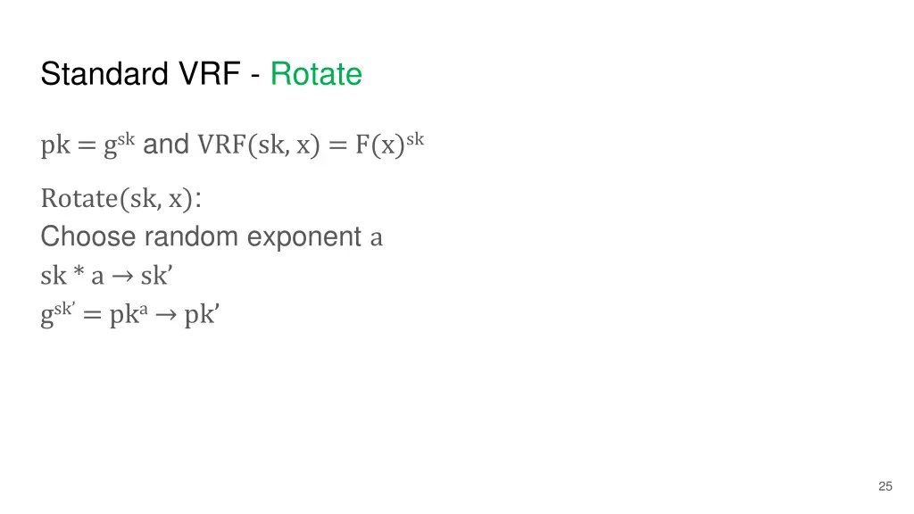 standard vrf rotate