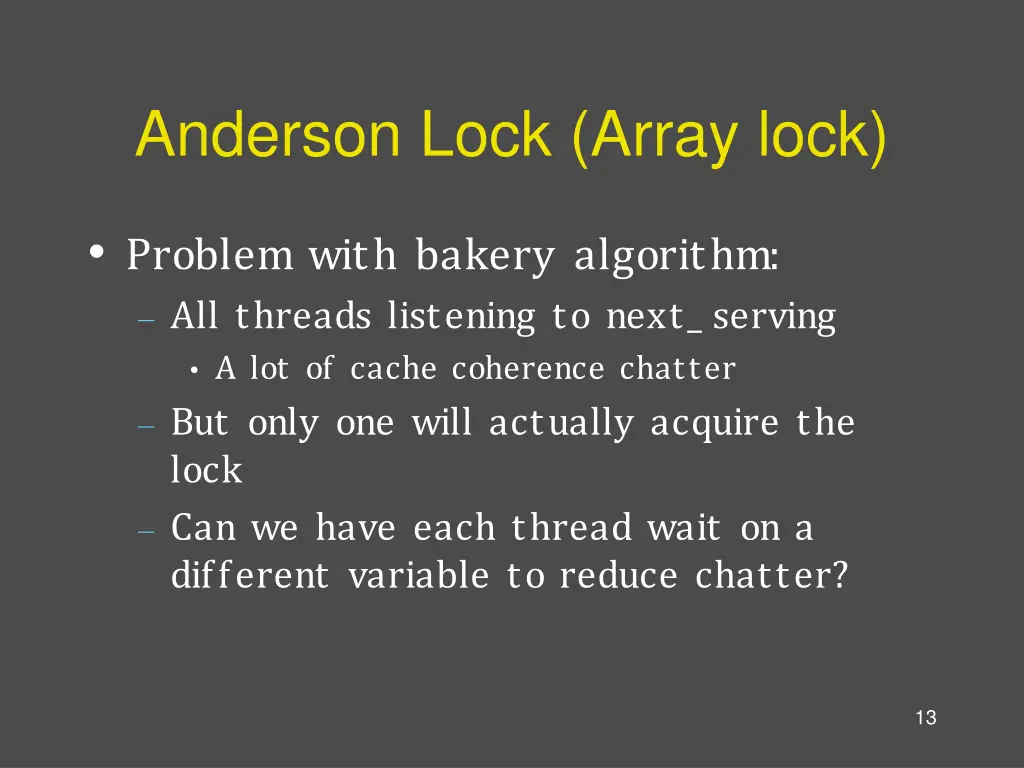 anderson lock array lock