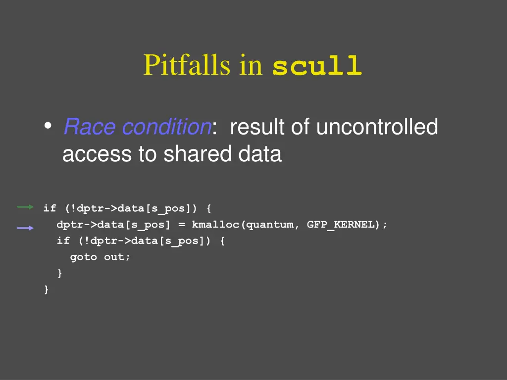 pitfalls in scull 2