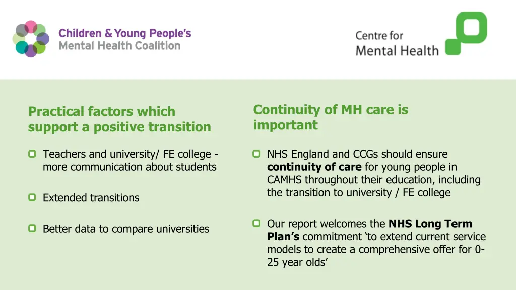 continuity of mh care is important