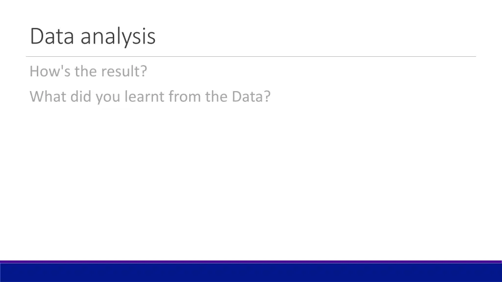 data analysis