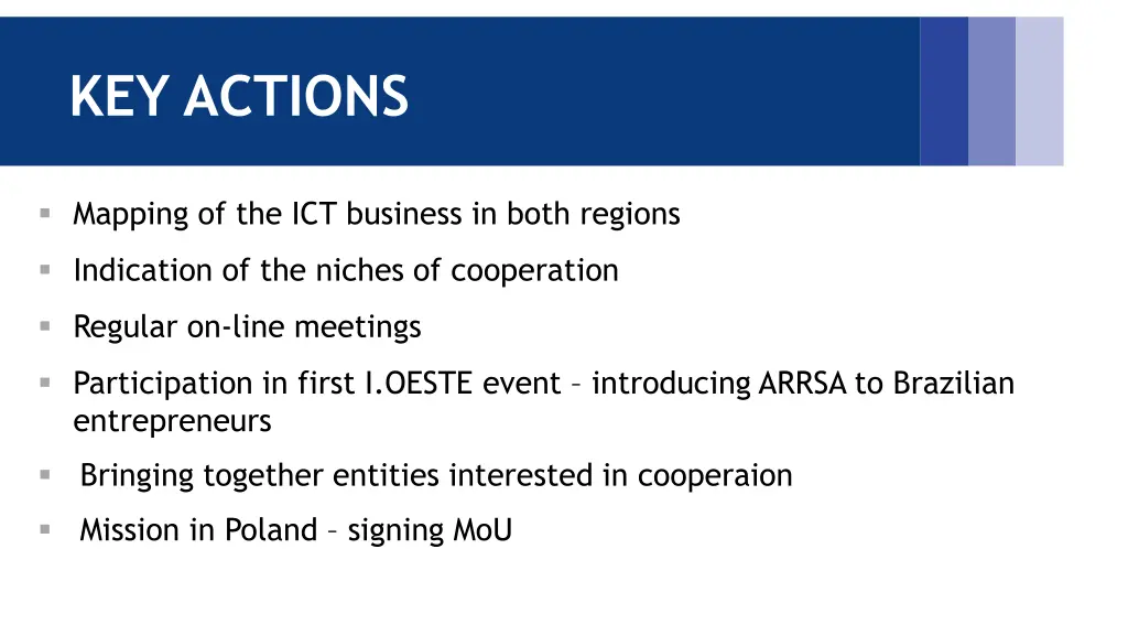 key actions 1