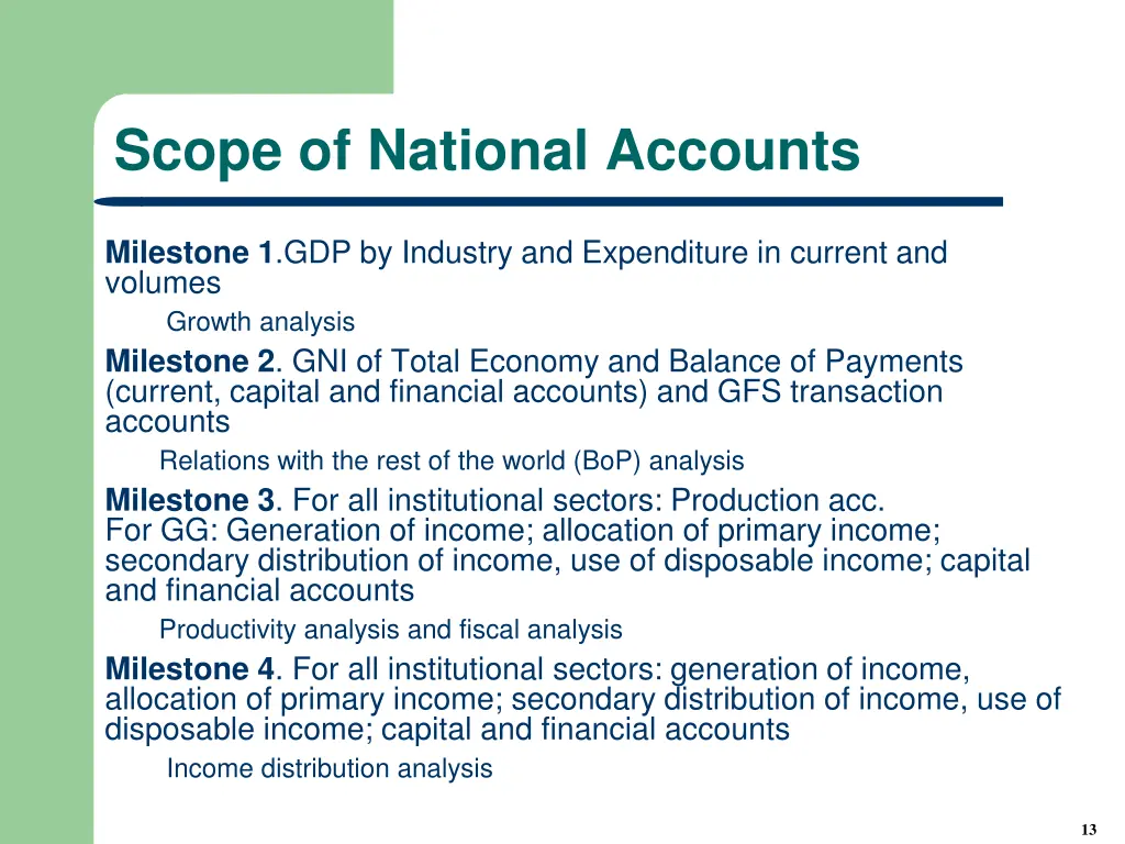 scope of national accounts