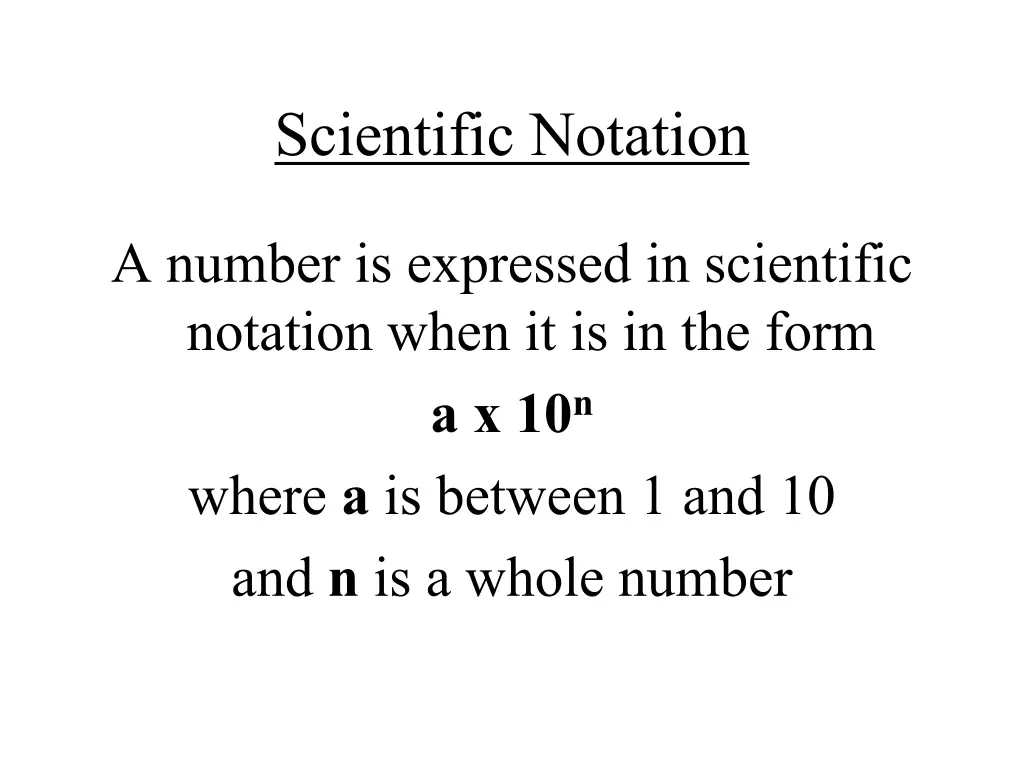scientific notation 1