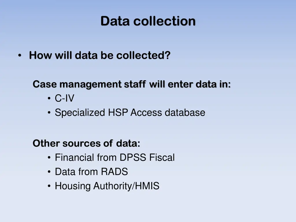 data collection