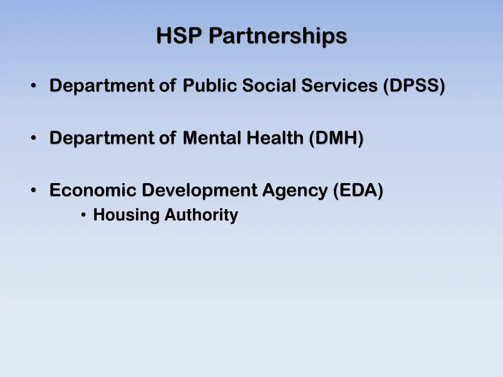 hsp partnerships