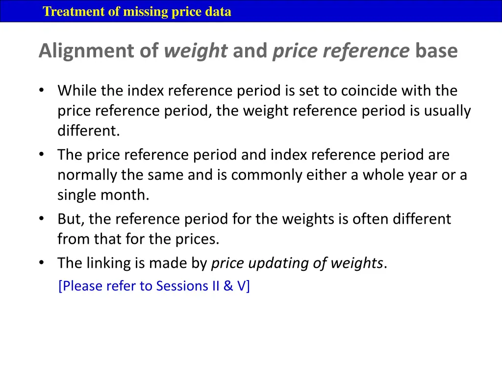 treatment of missing price data 10