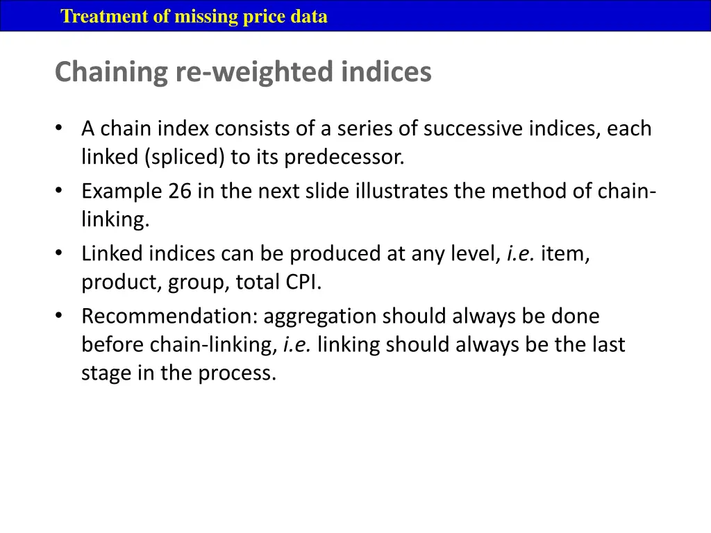 treatment of missing price data 11