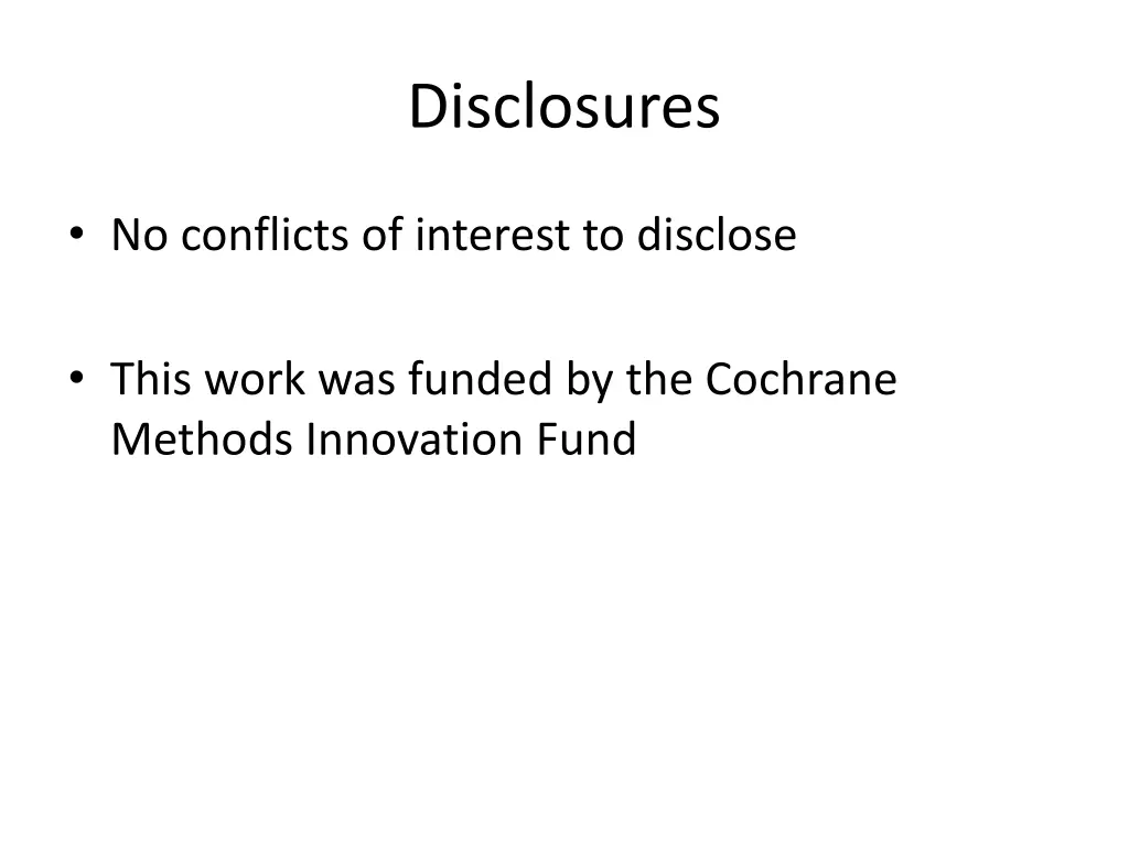 disclosures