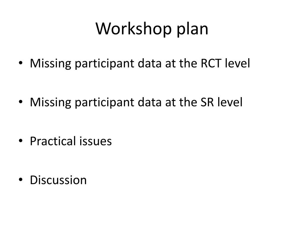 workshop plan