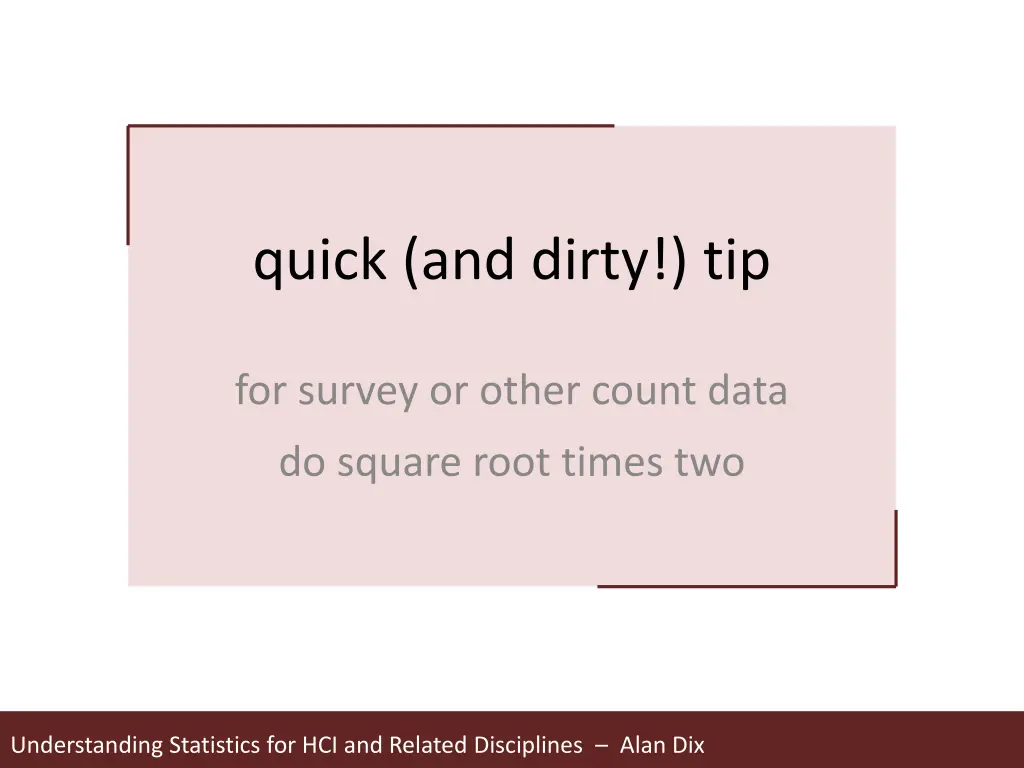 quick and dirty tip