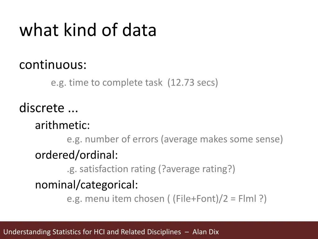 what kind of data