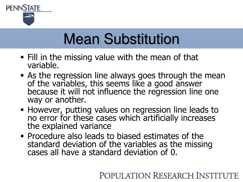 mean substitution