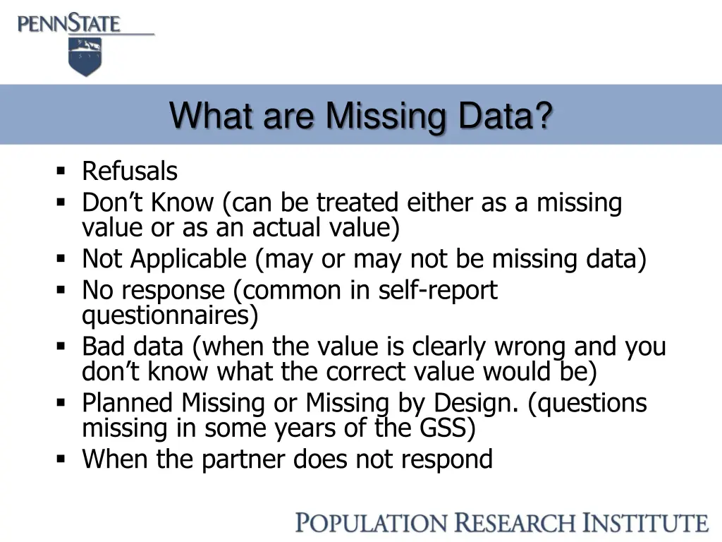 what are missing data