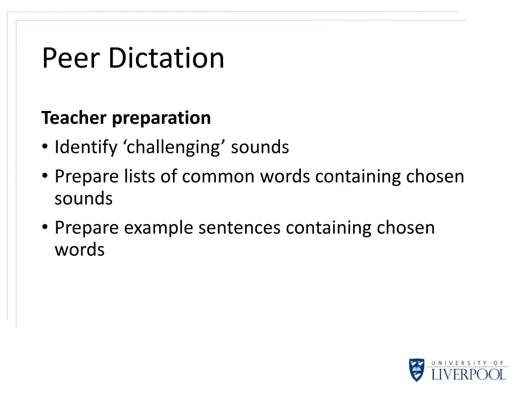 peer dictation