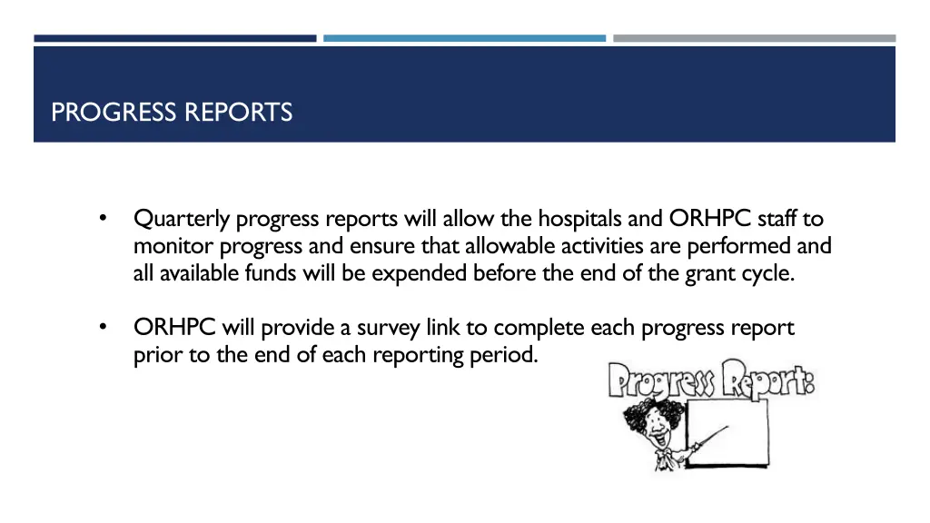progress reports