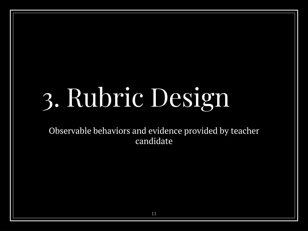 3 rubric design
