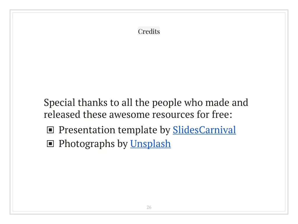 credits
