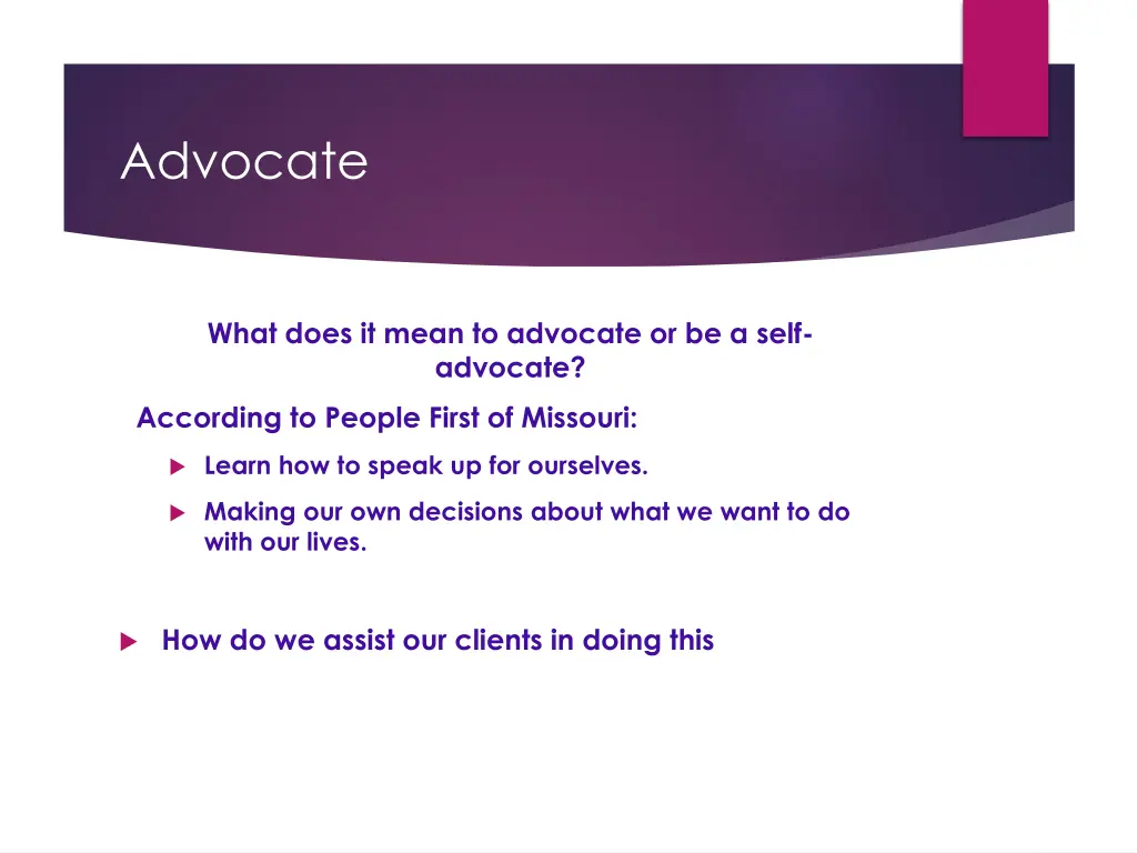 advocate