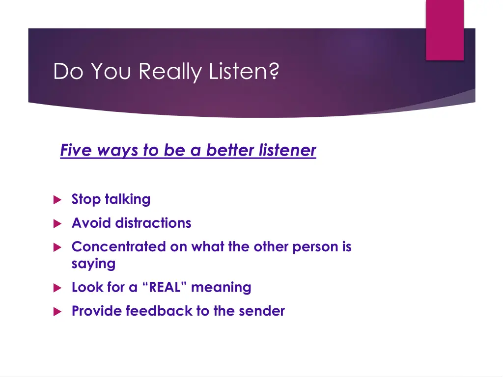 do you really listen