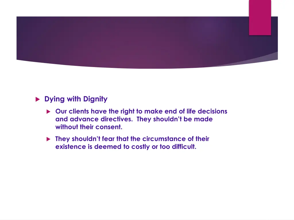 dying with dignity