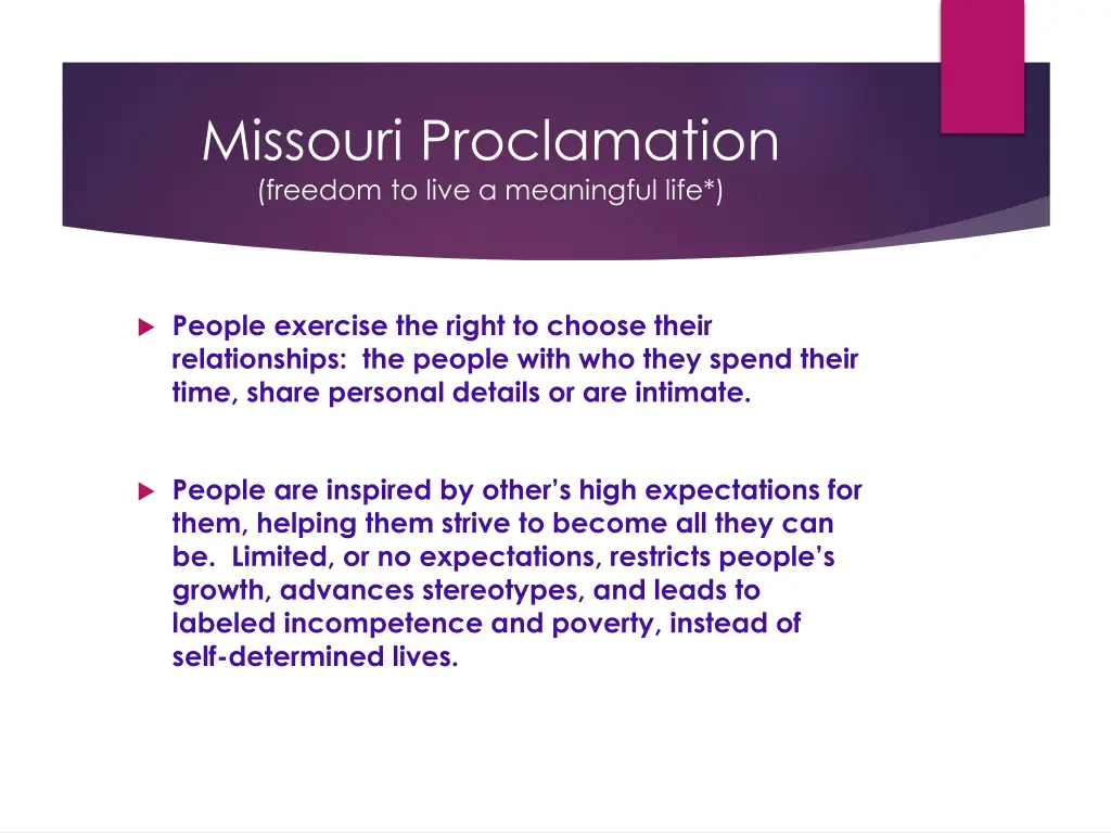 missouri proclamation freedom to live