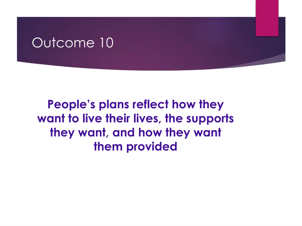 outcome 10