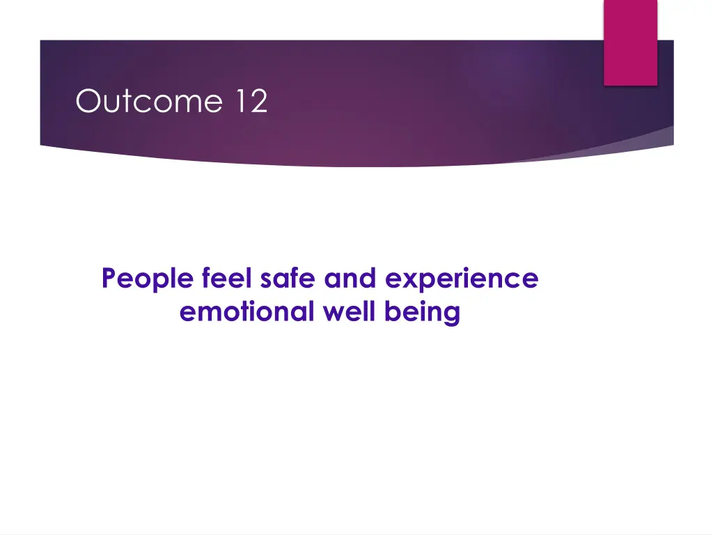 outcome 12