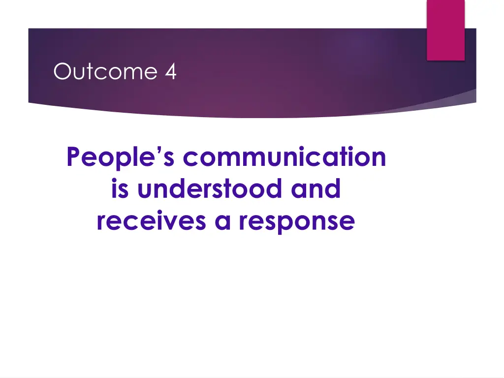 outcome 4