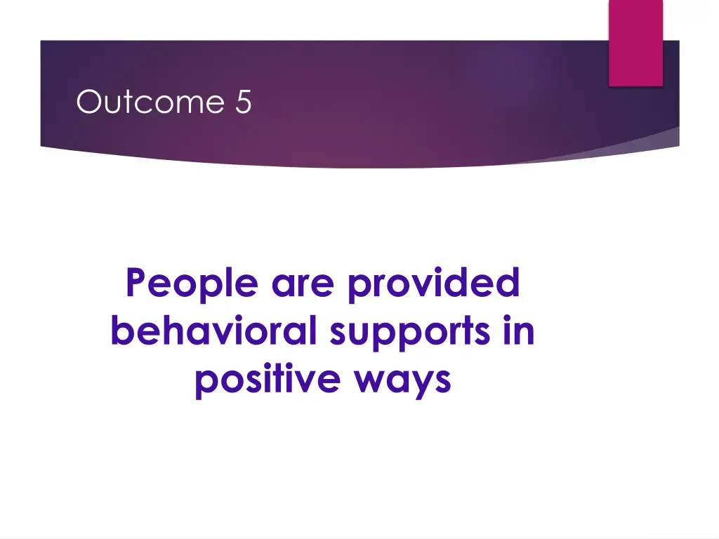 outcome 5