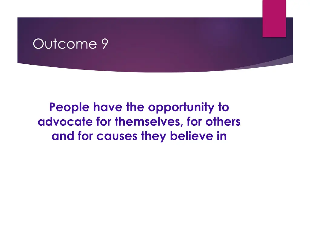 outcome 9