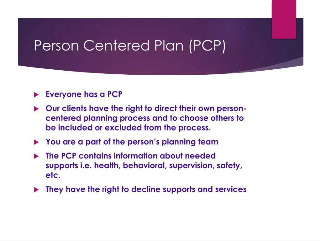 person centered plan pcp