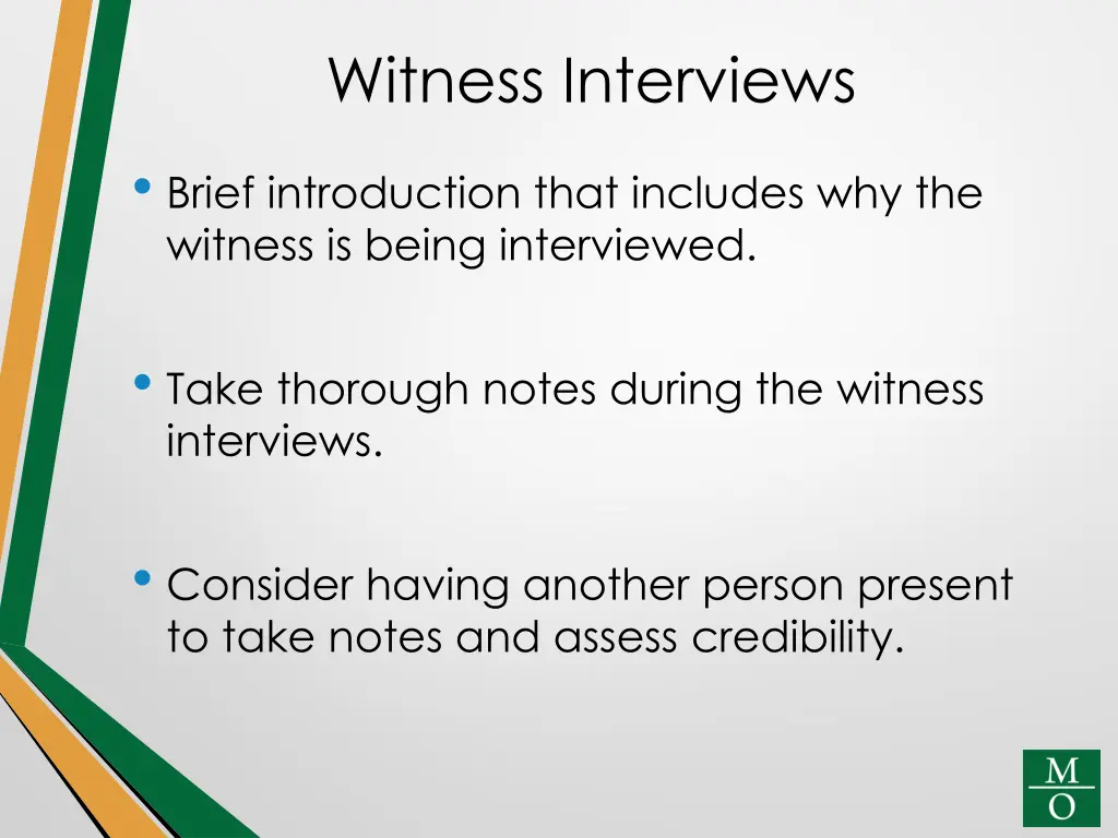 witness interviews 1