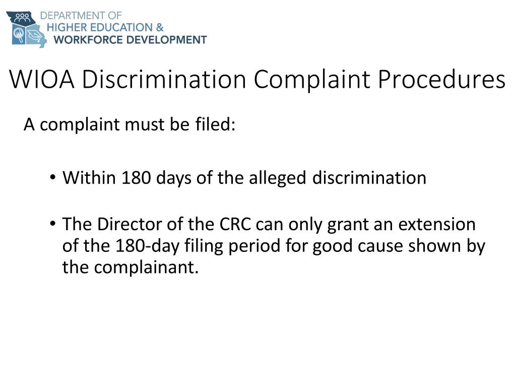 wioa discrimination complaint procedures 1