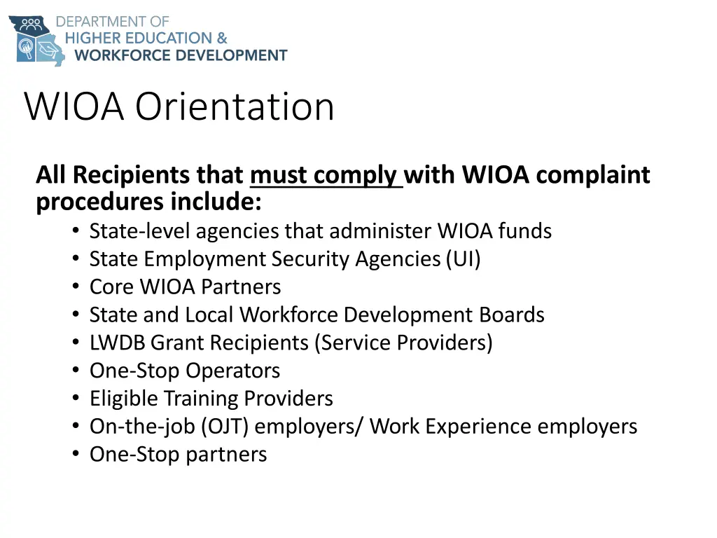wioa orientation
