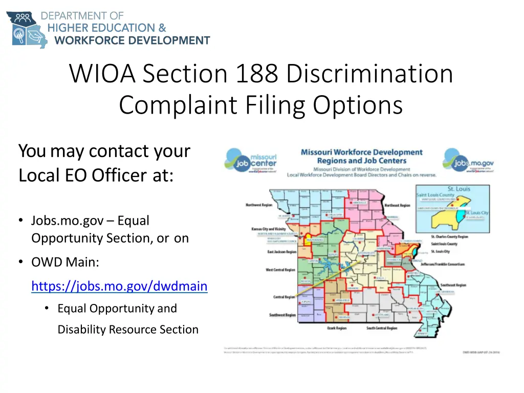 wioa section 188 discrimination complaint filing