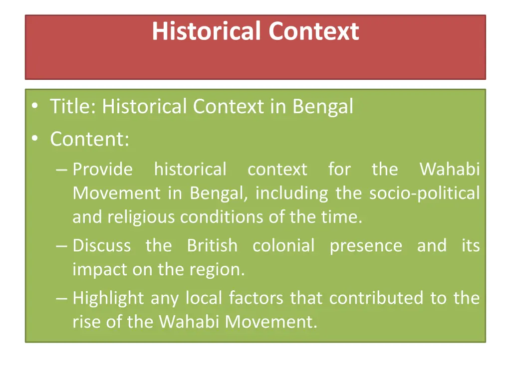 historical context