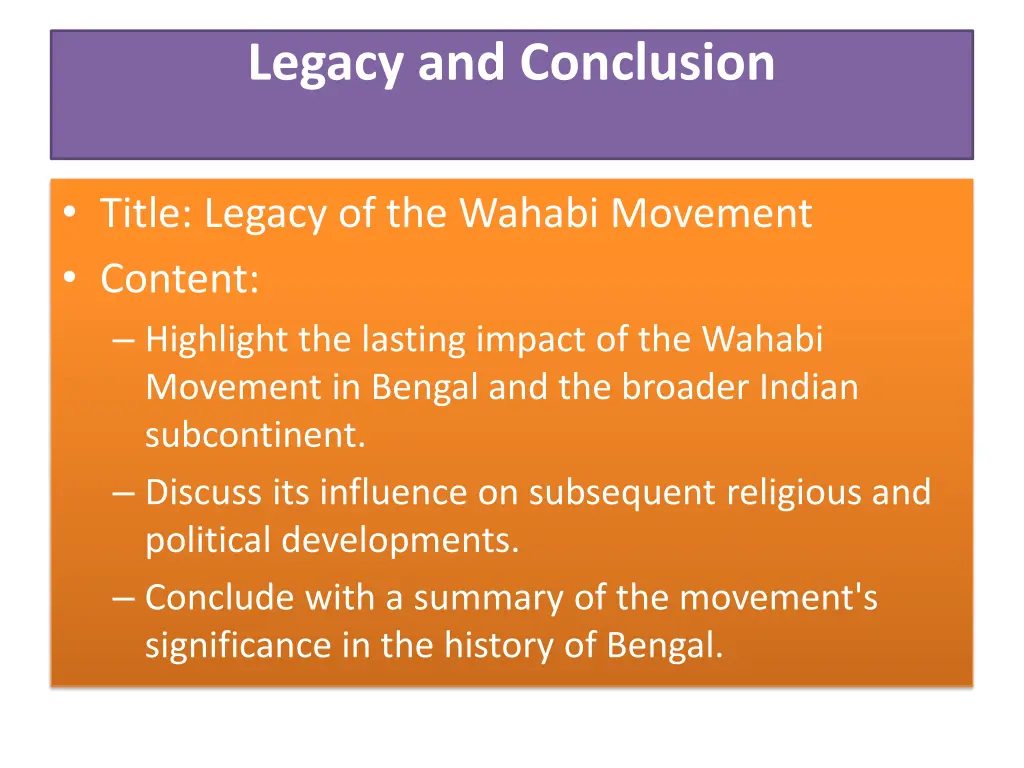 legacy and conclusion