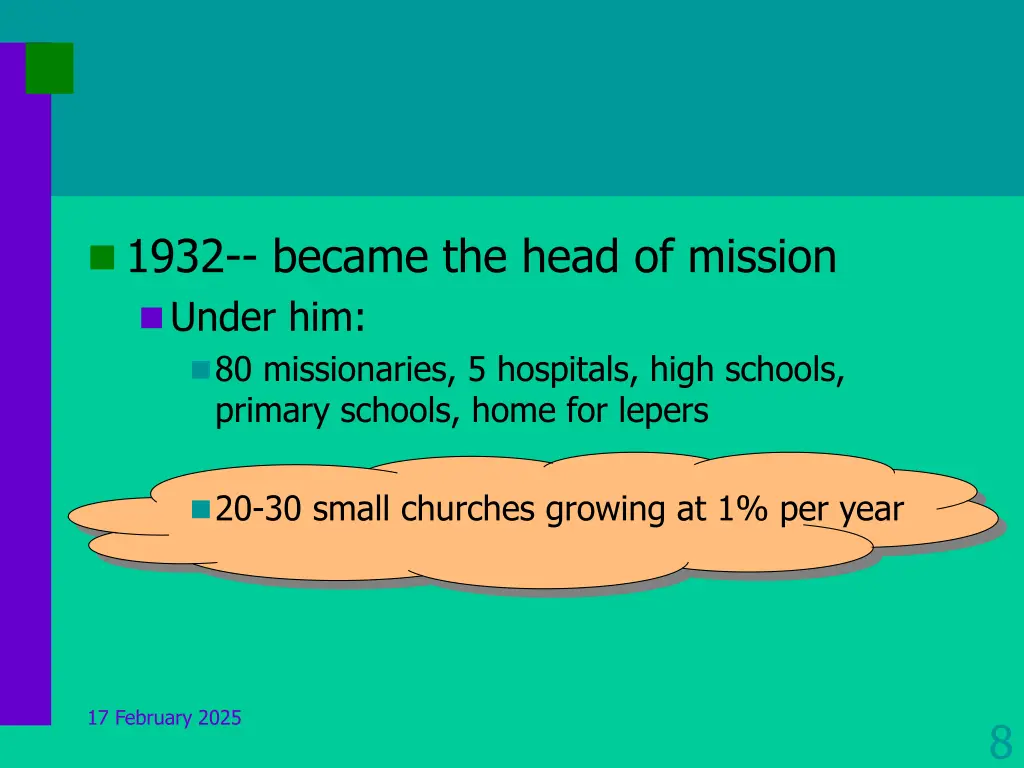 1932 became the head of mission under
