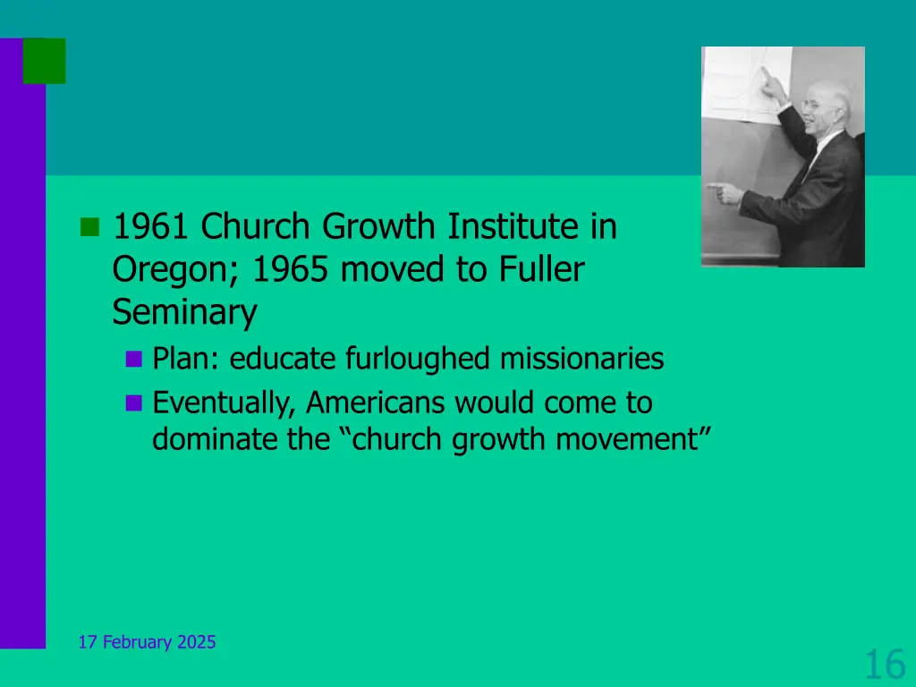 1961 church growth institute in oregon 1965 moved