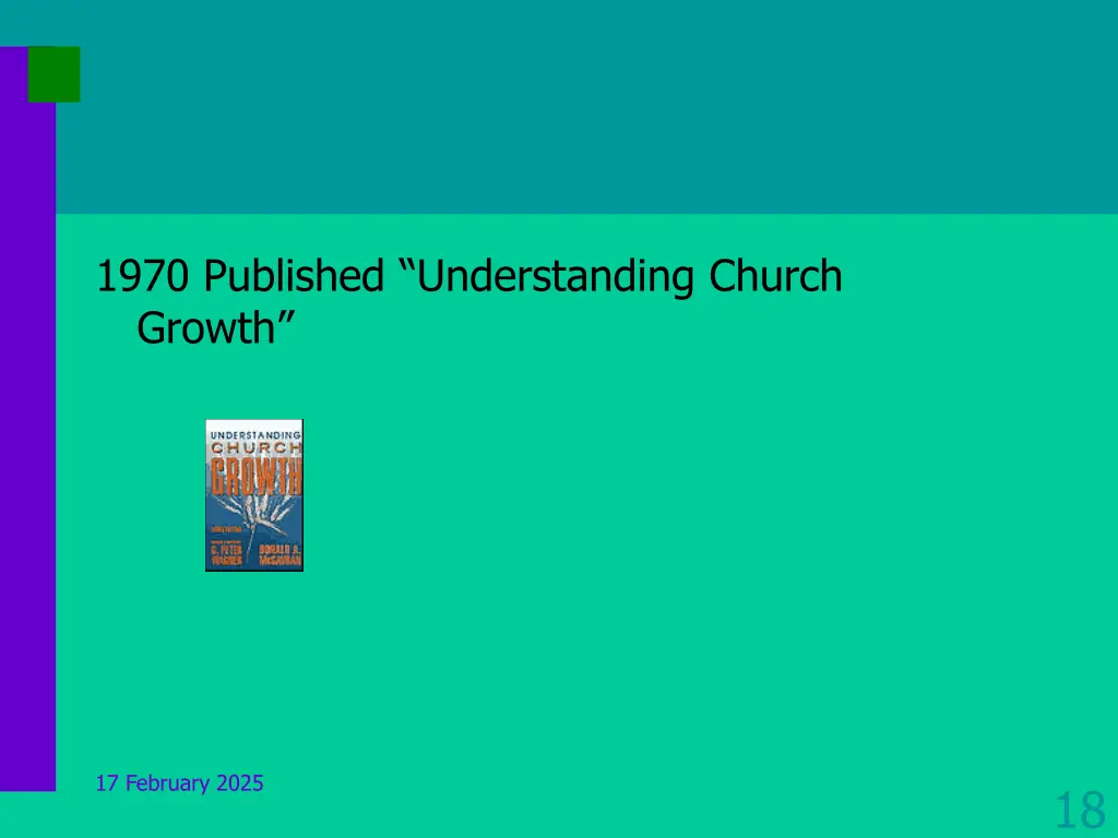 1970 published understanding church growth