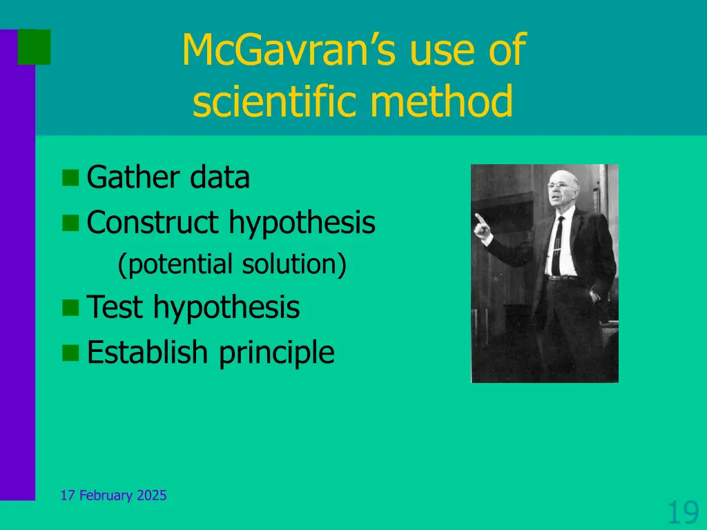 mcgavran s use of scientific method