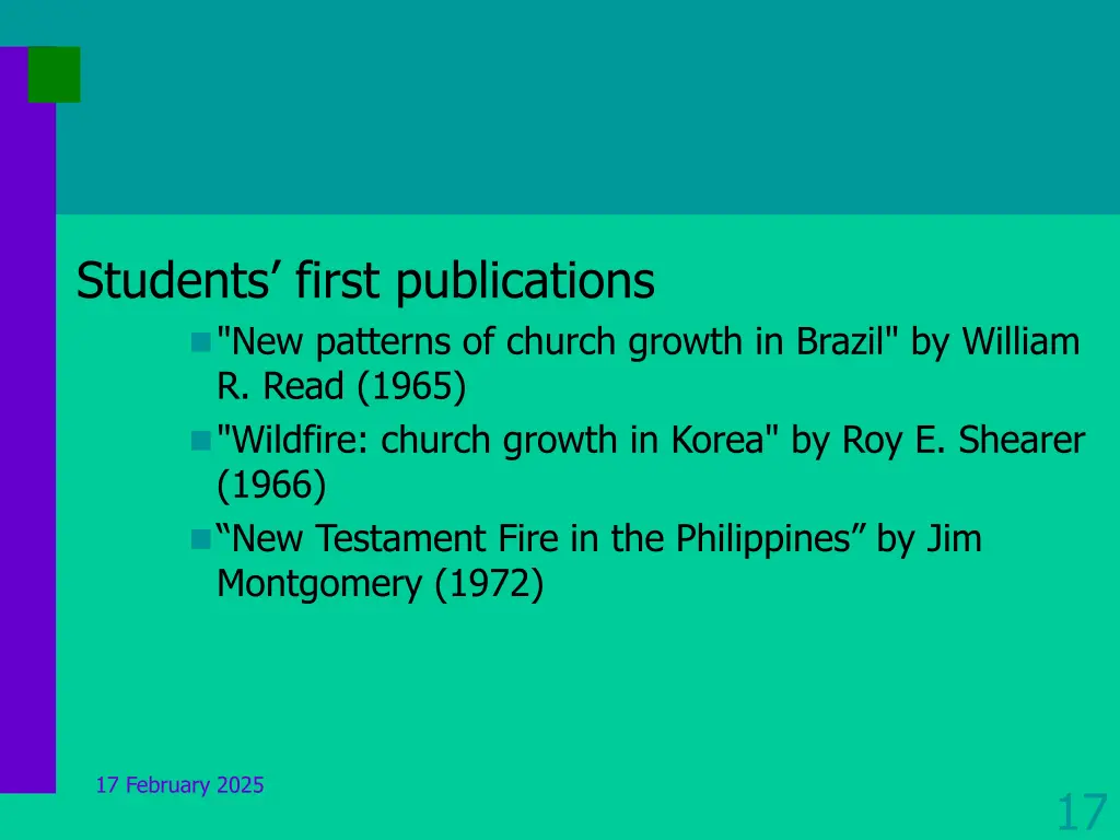 students first publications new patterns