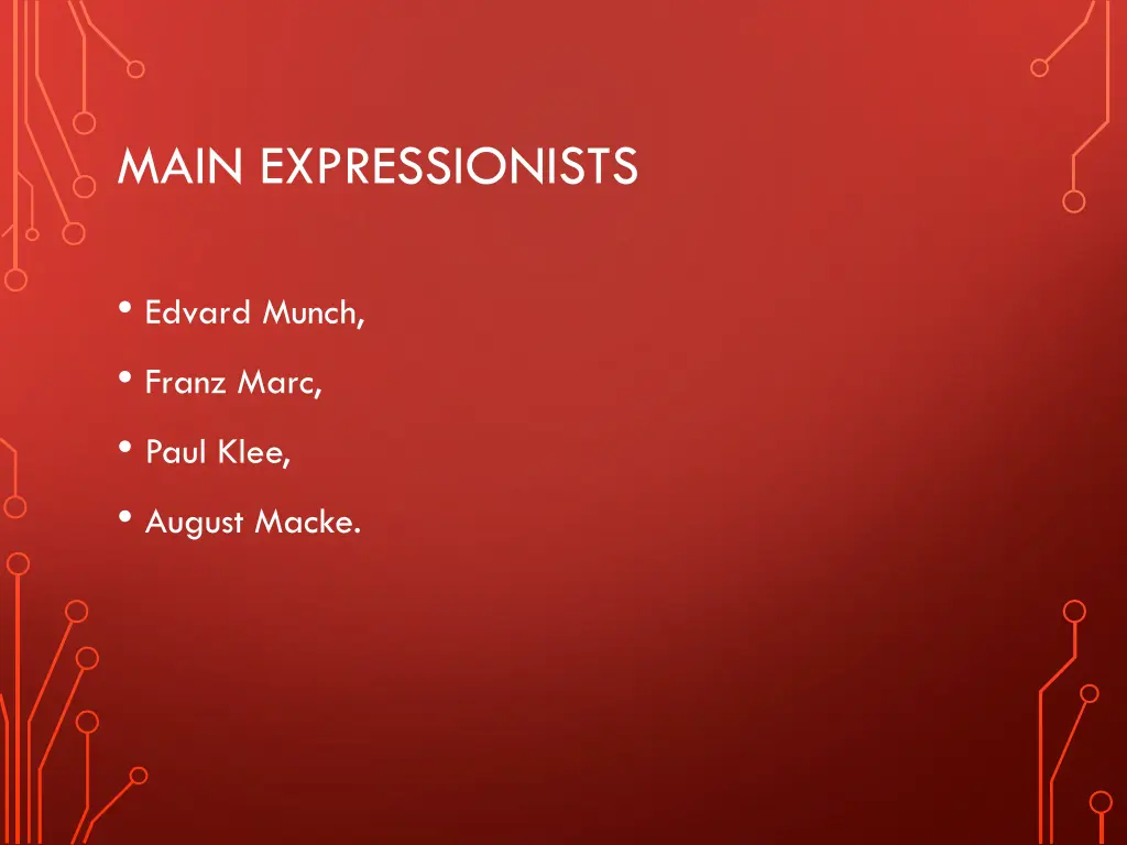 main expressionists