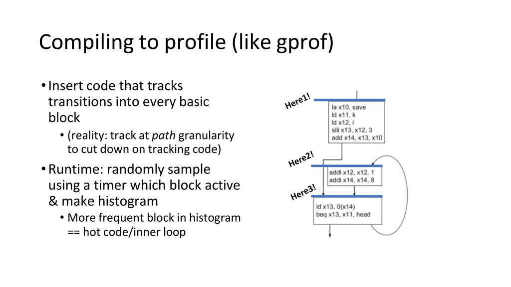 compiling to profile like gprof