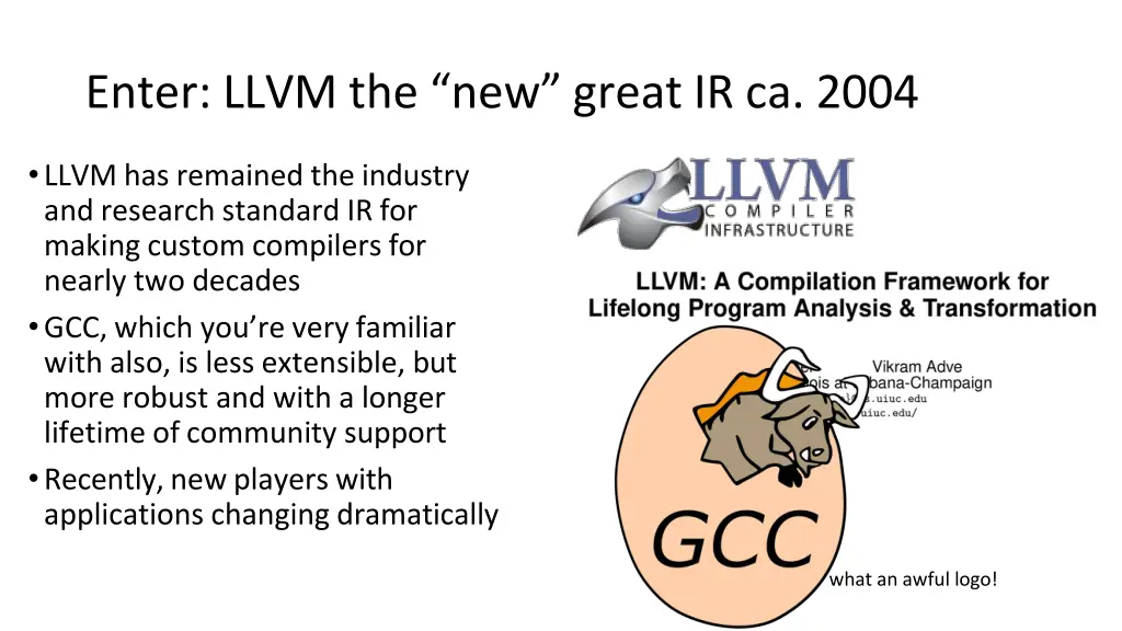 enter llvm the new great ir ca 2004 1