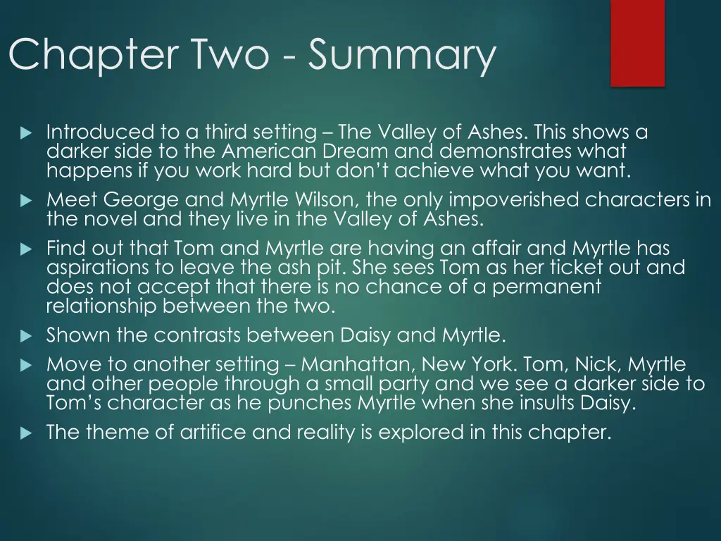chapter two summary